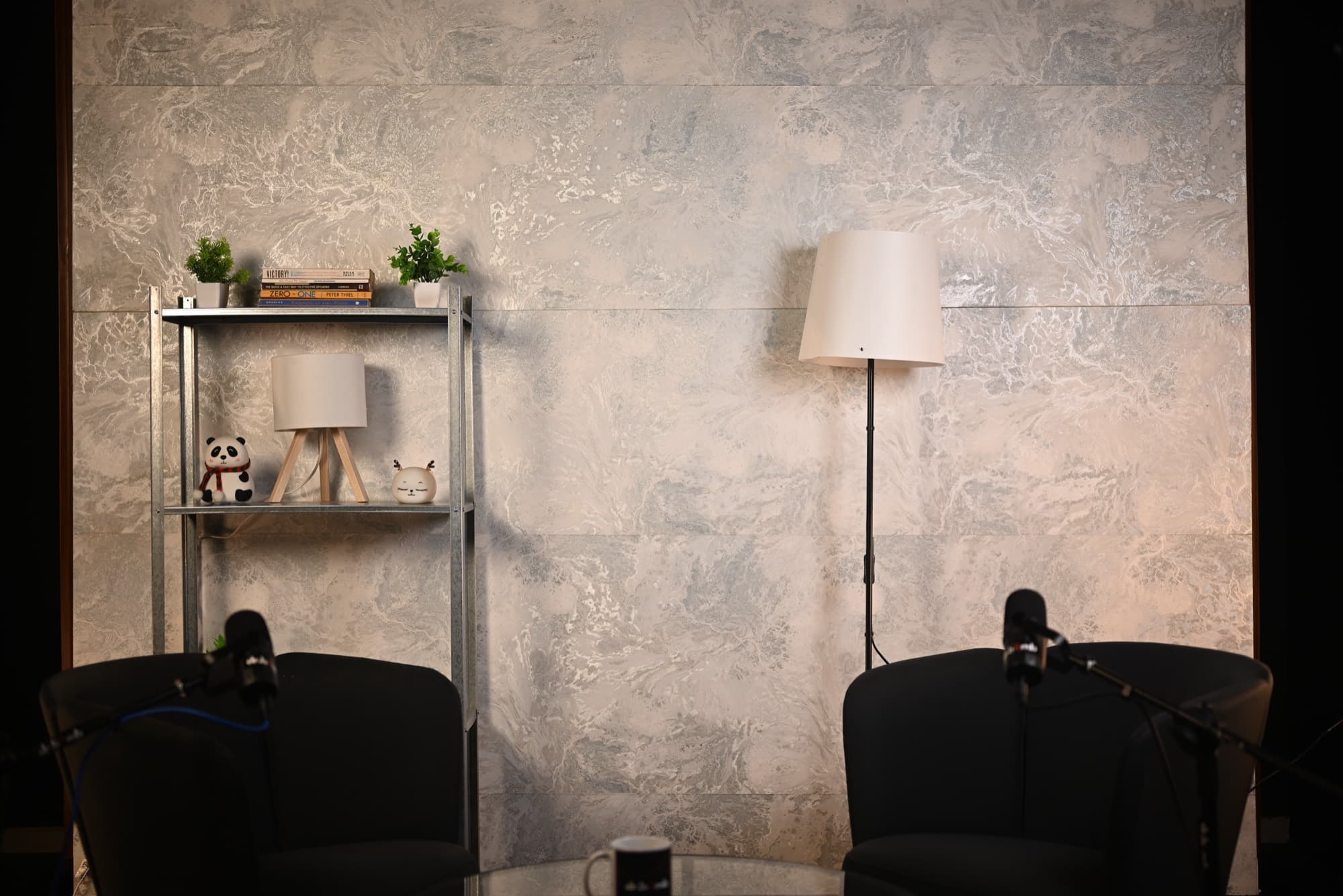 Light & Clean podcast studio backdrop